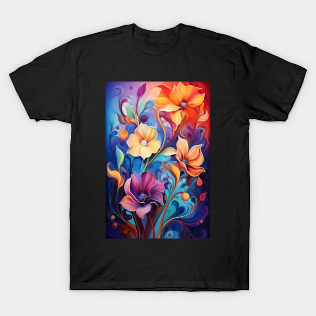 Floral Design T-Shirt by TheMadSwede